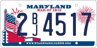 MD license plate 2BJ4517