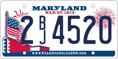 MD license plate 2BJ4520