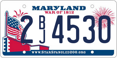 MD license plate 2BJ4530