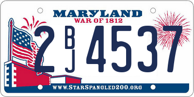 MD license plate 2BJ4537