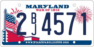 MD license plate 2BJ4571