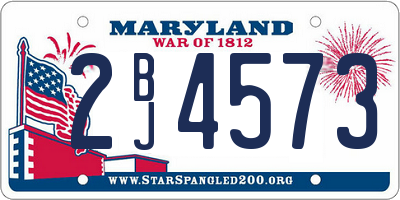 MD license plate 2BJ4573