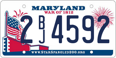 MD license plate 2BJ4592