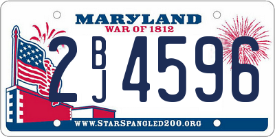 MD license plate 2BJ4596