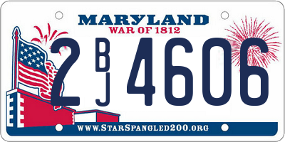 MD license plate 2BJ4606