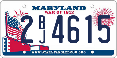MD license plate 2BJ4615