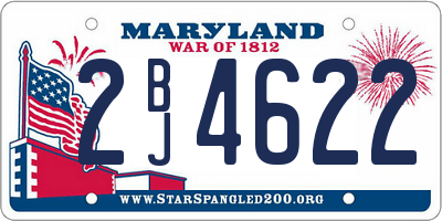 MD license plate 2BJ4622