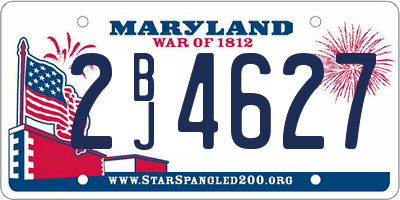 MD license plate 2BJ4627