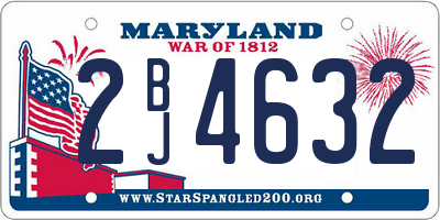 MD license plate 2BJ4632