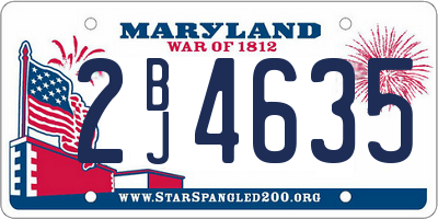 MD license plate 2BJ4635