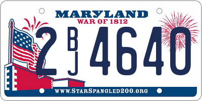 MD license plate 2BJ4640