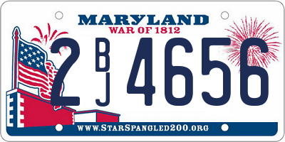 MD license plate 2BJ4656