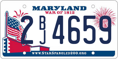 MD license plate 2BJ4659