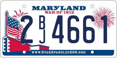 MD license plate 2BJ4661