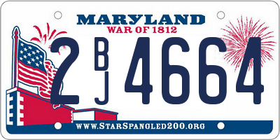 MD license plate 2BJ4664