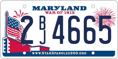 MD license plate 2BJ4665