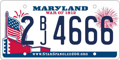 MD license plate 2BJ4666