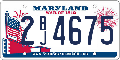 MD license plate 2BJ4675