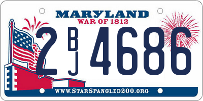 MD license plate 2BJ4686