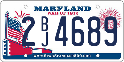 MD license plate 2BJ4689