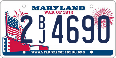 MD license plate 2BJ4690