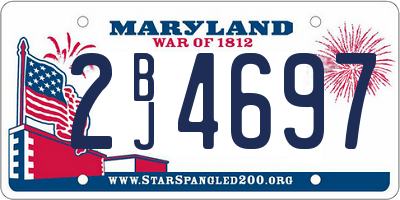 MD license plate 2BJ4697