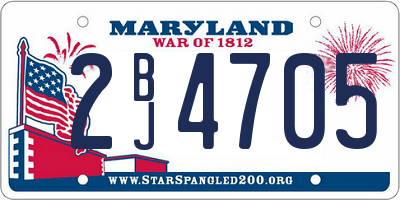 MD license plate 2BJ4705