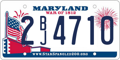 MD license plate 2BJ4710