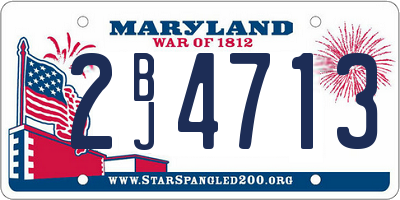 MD license plate 2BJ4713