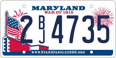 MD license plate 2BJ4735