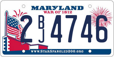 MD license plate 2BJ4746