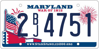 MD license plate 2BJ4751