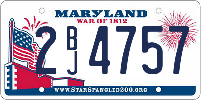 MD license plate 2BJ4757