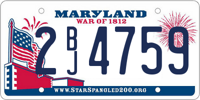 MD license plate 2BJ4759