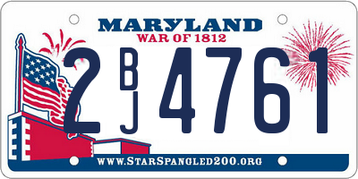 MD license plate 2BJ4761