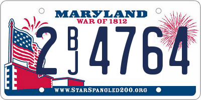 MD license plate 2BJ4764