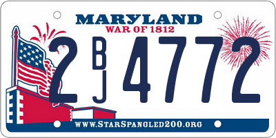 MD license plate 2BJ4772