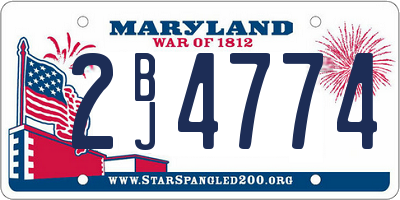 MD license plate 2BJ4774