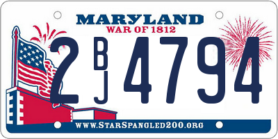 MD license plate 2BJ4794