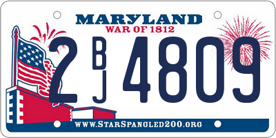 MD license plate 2BJ4809