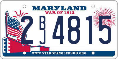 MD license plate 2BJ4815