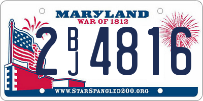 MD license plate 2BJ4816