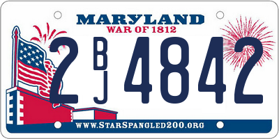 MD license plate 2BJ4842