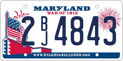 MD license plate 2BJ4843