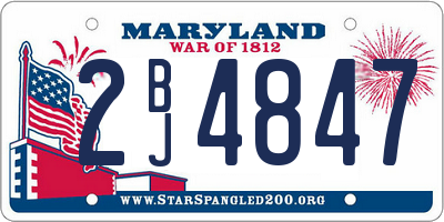 MD license plate 2BJ4847