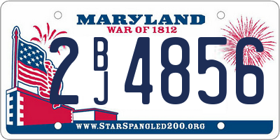 MD license plate 2BJ4856