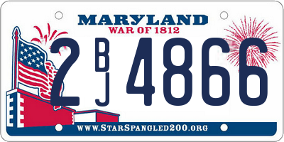 MD license plate 2BJ4866