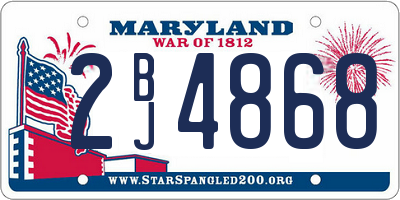 MD license plate 2BJ4868