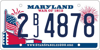 MD license plate 2BJ4878