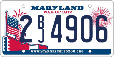 MD license plate 2BJ4906